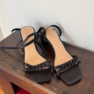 Jewel Badgley Mischka Black Embellished Heels